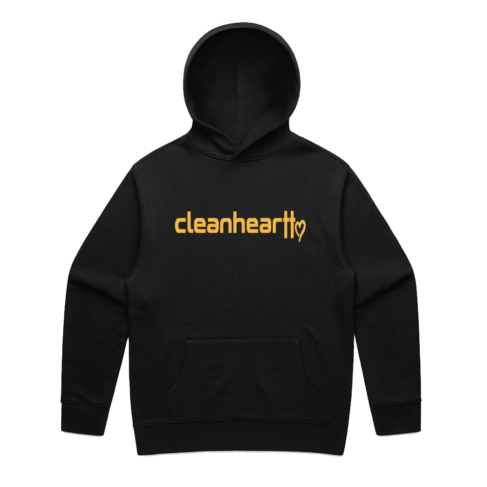 CLEARHEART RELAXED HOODIE - BLACK