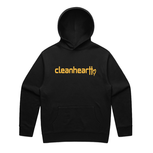 CLEARHEART RELAXED HOODIE - BLACK